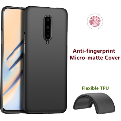 适用于OnePlus 7 Pro GM1910 GM1911 GM1913 GM1915 GM1917修身柔性TPU软硅胶手机壳，带防滑微磨砂磨砂饰面握把涂层防刮后盖皮肤